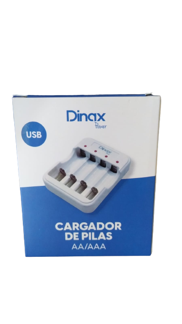 Cargador de Pilas Dinax 4*(AA-AAA) USB - Hubelam