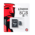 Memoria Micro Sd 8gb Clase 4 Kingston Con Adaptador