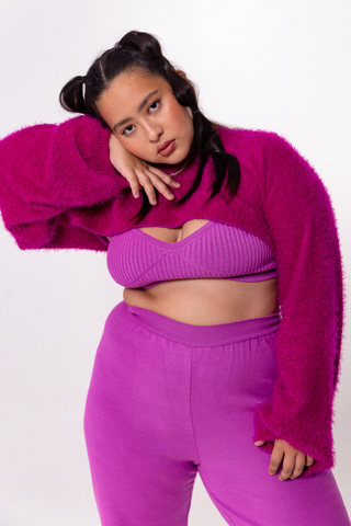 CROPPED PLUMAS PULSAR | FUCSIA