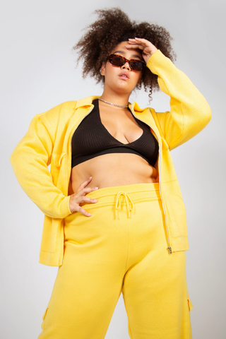 JAQUETA OVERSIZED 80's | AMARELO