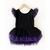 Vestido Tutu Witch saia bicolor preto/roxo