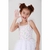 Vestido Ísis em Paetê saia em camadas - Branco - loja online