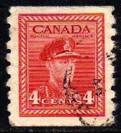00195 Canada 209a George VI Selo de Carnet (A) U