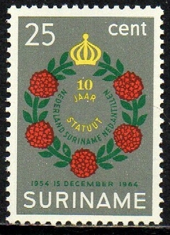 00400 Suriname 404 Brasão Flores NNN