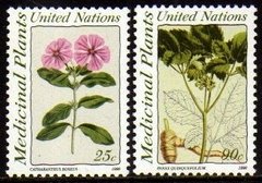 00629 Nações Unidas 572/73 Plantas Medicinais Flores NNN