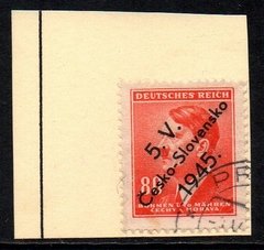 01177 Alemanha Ocupação Tchecoslováquia Efigie de Hitler com Sobrecarga U
