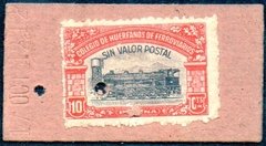 01549 Espanha Passagem de trem Selada Madrid-Delicias Marvão 17/out/42 Linda peça