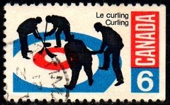01674 Canada 411 Jogo de Curling Esportes Selos de Carnet U