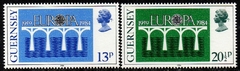 01680 Guernsey 286/87 Tema Europa Pontes NNN