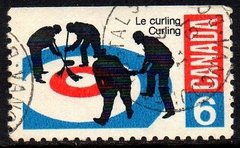 01715 Canada 411 Jogo de Curling Esportes Selos de Carnet U ©