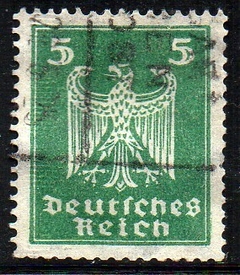 02070 Alemanha Reich 349a Brasão Filigrana Horizontal U