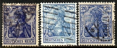 02371 Alemanha Reich 85 + 85a + 85b Germania U (b)