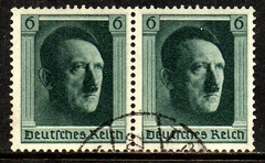 02472 Alemanha Reich Selo do Bloco 8 Efigie de Hitler Par U