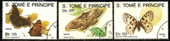 02580 São Tomé e Príncipe 1077/79 Borboletas e Flores U