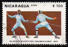 03095 Nicaragua Aéreo 1027 Jogos Esportivos Esgrima U