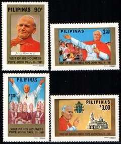 03224 Filipinas 1213/16 Bloco 15 Visita do Papa João Paulo II NNN