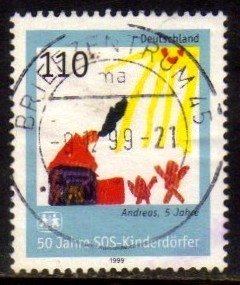 04351 Alemanha Ocidental 1894 Desenho Infantil SOS U (a)