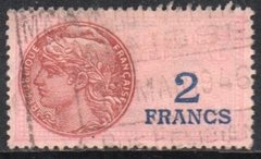 06425 França Selos Fiscais timbres fiscaux 2 Franc