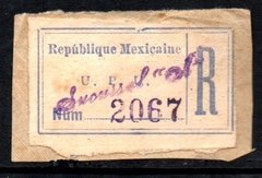 06510 México Etiqueta de Registro antiga