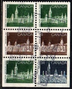 07141 Canada C 909 Parlamento Selos do carnet U (c)