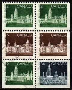 07141 Canada C 909 Parlamento Selos do carnet U (f)