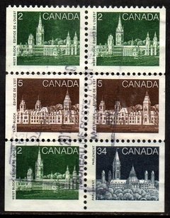 07141 Canada C 909 Parlamento Selos do carnet U (g)