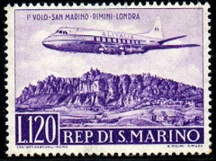 07291 San Marino Aéreos 117 Avião Paisagem NNN