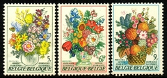 07648 Bélgica 1965/67 Flores NNN
