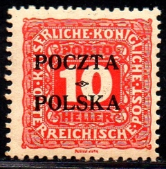 08045 Polônia Taxa 02 Selo de taxa da Áustria com Sobrecarga NNN
