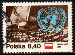 08264 Polônia 2530 Emblema da ONU U (a)