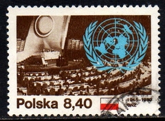 08264 Polônia 2530 Emblema da ONU U (b)
