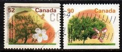 08339 Canada 1419a + 1421a Árvores Frutíferas Flores U