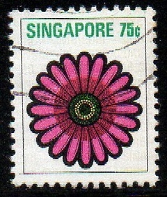 09675 Singapura 196 Flores Estilizadas U