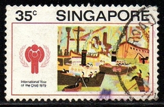 09680 Singapura 328 Ano da Criança Pintura U