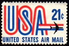 09719 Estados Unidos Aéreos 72 Avião Estilizado NN