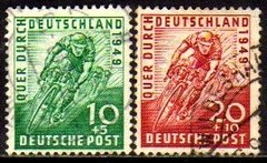 10120 Alemanha Bizone 74/75 Corrida de Bicicleta Ciclismo U