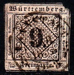 10623 Alemanha Wurtemberg 04 Numeral Pequeno defeito U