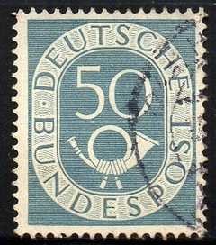 11286 Alemanha Ocidental 20 Numeral Corneta Postal U
