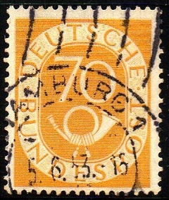 11287 Alemanha Ocidental 22 Numeral Corneta Postal U (a)