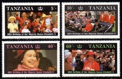 11575 Tanzânia 317/20 Aniversário Rainha Elizabeth NNN