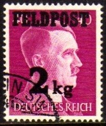 12394 Alemanha Reich FM 4 Franquia Militar Efigie de Hitler U