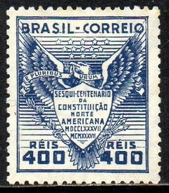 Brasil C 0126 Constituição Americana Variedade 4 sem branco no meio 1937 N
