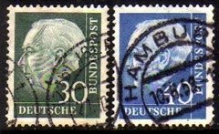 13307 Alemanha Ocidental 125Aa + 126a Theodor Heuss U