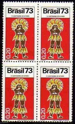 Brasil C 0786 Cacique Quadra 1973 NNN