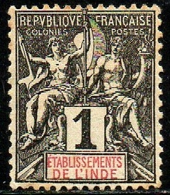 13658 Índia Francesa 1 Sage N (b)