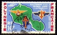 02276 Polinésia Francesa Aéreo 8 Mapa E Emblemas U