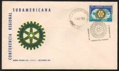 18129 Uruguai Envelope Fdc 1969 Rotary Club U
