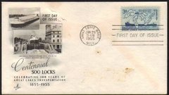 18523 Eua Fdc Canal De Santa Maria Navios 1955