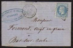 18786 França Carta Circulada em mai/1868 Napoleão