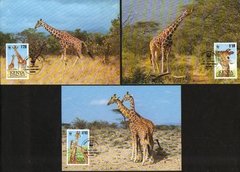 18799 Kenya Máximo Postal WWF Girafas 1989